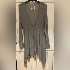 Neiman Marcus Long Gray Lightweight Cardigan XL